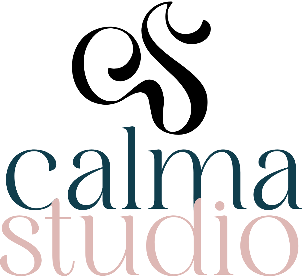 Calma Studio logo with stylised CS monogram