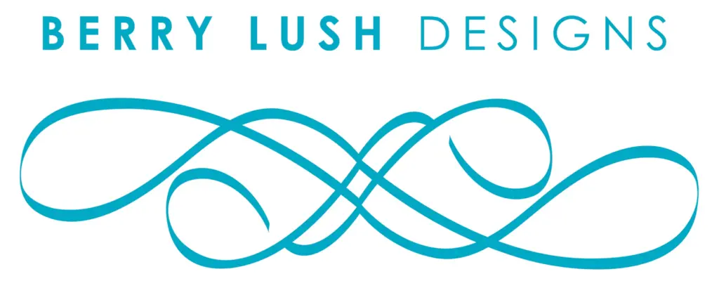 Berry Lush Designs teal infinity logo