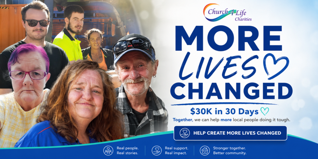 Community members supporting charity fundraising campaign